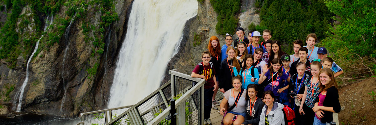 Quebec city Educational Student Trip Photo at Montmorency Falls