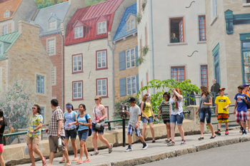 Educational Student Trip - Students Walking in Old Quebec